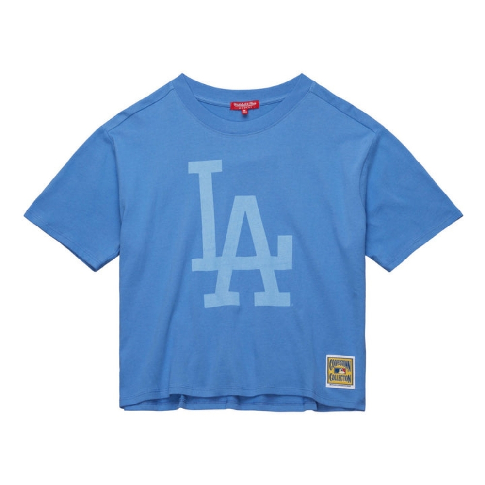 Mitchell & Ness Blue LA Crop Top